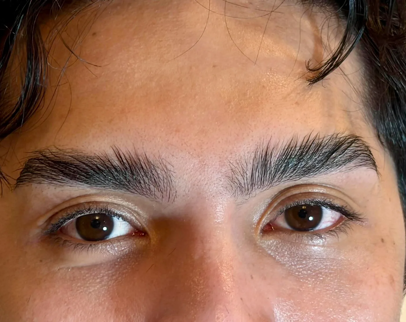men's brow lamination result, brushed-up textured brows, AyuriNails Beauty Lounge Makati